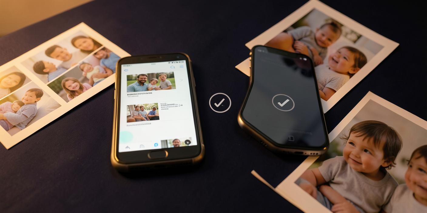 Vérification de photos entre un ancien et un nouveau téléphone